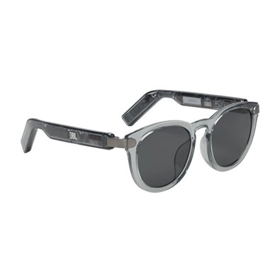 Óculos de Sol com Som Bluetooth JBL Soundgear Frames Round, 2 Mics, IP54, Ônix - JBLSNDGEARFMSRONX