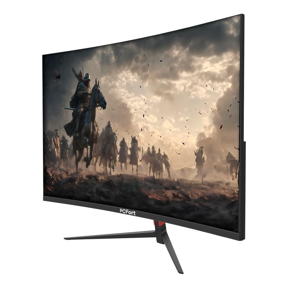 Imagem 2 de 5 do produto Monitor Gamer Curvo PCFort 27", Full HD, 240Hz, 1ms, FreeSync, Som Integrado, Preto - U27F240