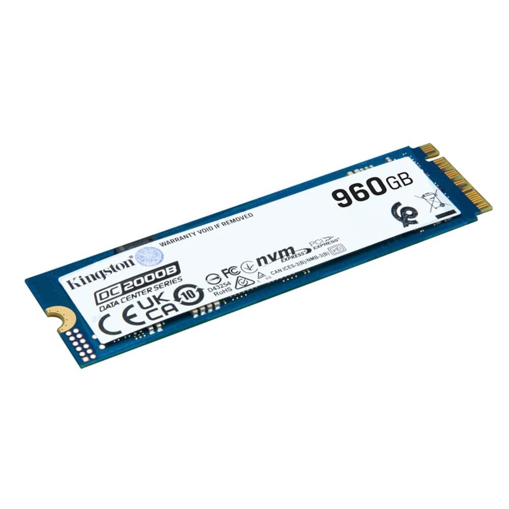 Imagem 2 de 4 do produto SSD Kingston Enterprise DC2000B 960GB, PCIe 4.0, NVMe M.2, Leitura: 7000MB/s e Gravação: 1300MB/s, 3D TLC, Azul - SEDC2000BM8/960G