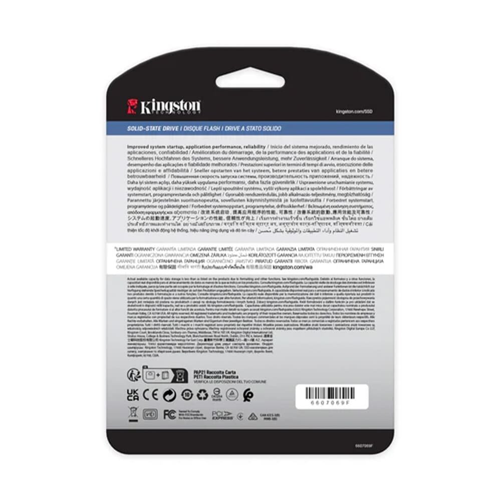 Imagem 4 de 4 do produto SSD Kingston Enterprise DC2000B 960GB, PCIe 4.0, NVMe M.2, Leitura: 7000MB/s e Gravação: 1300MB/s, 3D TLC, Azul - SEDC2000BM8/960G