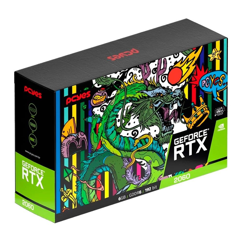 Imagem 10 de 10 do produto Placa de Vídeo RTX 2060 PCYes NVIDIA GeForce, 6GB GDDR6, Ray Tracing, 192 Bits - PVRTX20606GB