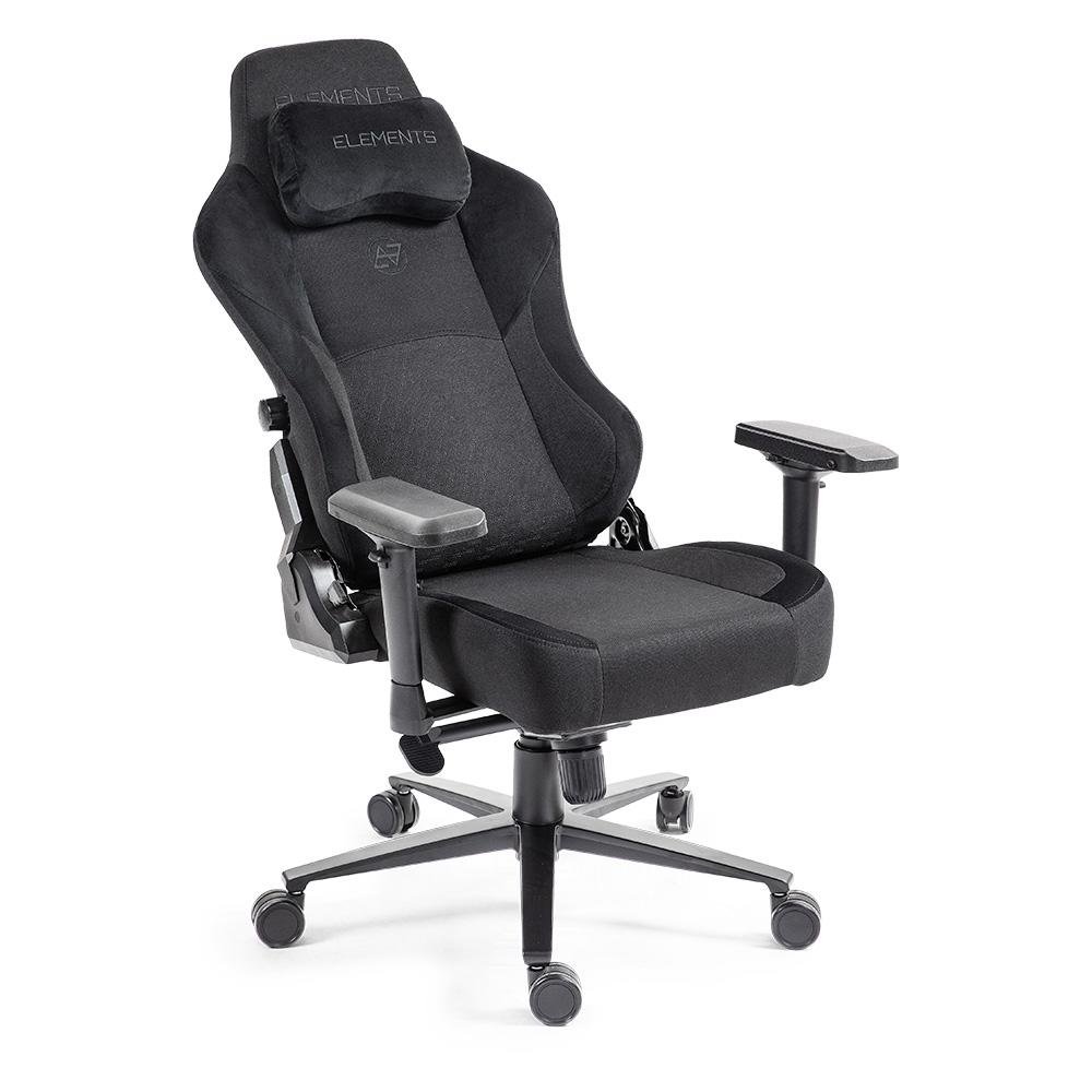 Cadeira Gamer Elements Lunari Fearless, Até 140kg, Reclinável, Com Almofada, Cilindro de Gás, Classe 4, Preto - view 3