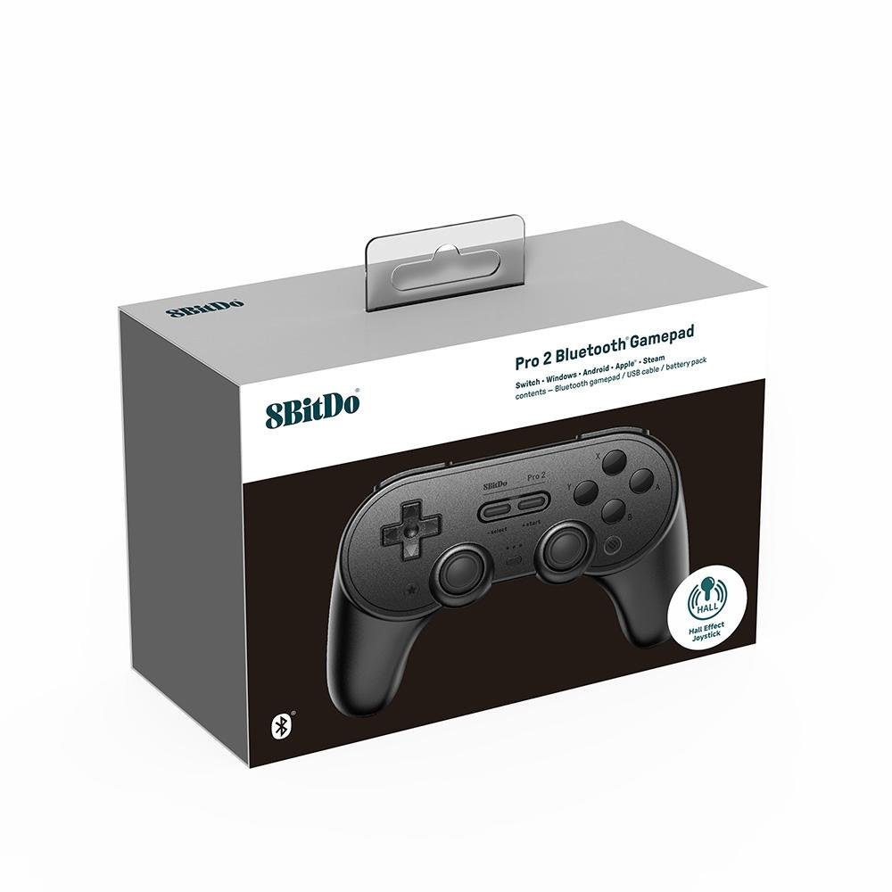Controle Sem Fio 8BitDo Pro 2 Hall Edition, Bluetooth, Preto - 80GJ03 - view 8