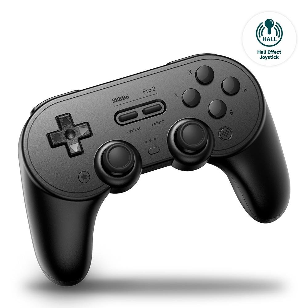 Controle Sem Fio 8BitDo Pro 2 Hall Edition, Bluetooth, Preto - 80GJ03 - view 2