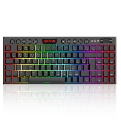 Teclado Mecânico Gamer Redragon Kurama, RGB, Switch Marrom, ABNT2, cabo USB-C removivel, Preto - K625P-KB (PT-BROWN)