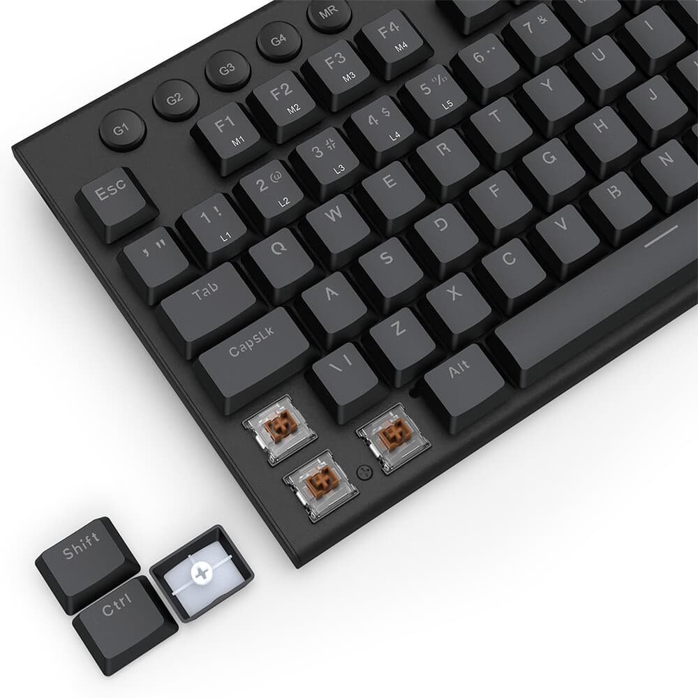 Teclado Mecânico Gamer ( Balão.info) Kurama, RGB, Switch Marrom, ( Balão.info), cabo USB-C removivel, Preto - K625P-KB (PT-BROWN - foto 7
