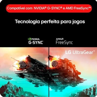 Monitor Gamer LG UltraGear 27", FHD, 180Hz, 1ms, IPS, DP e HDMI, HDR10, FreeSync, G-Sync - 27GS60F-B