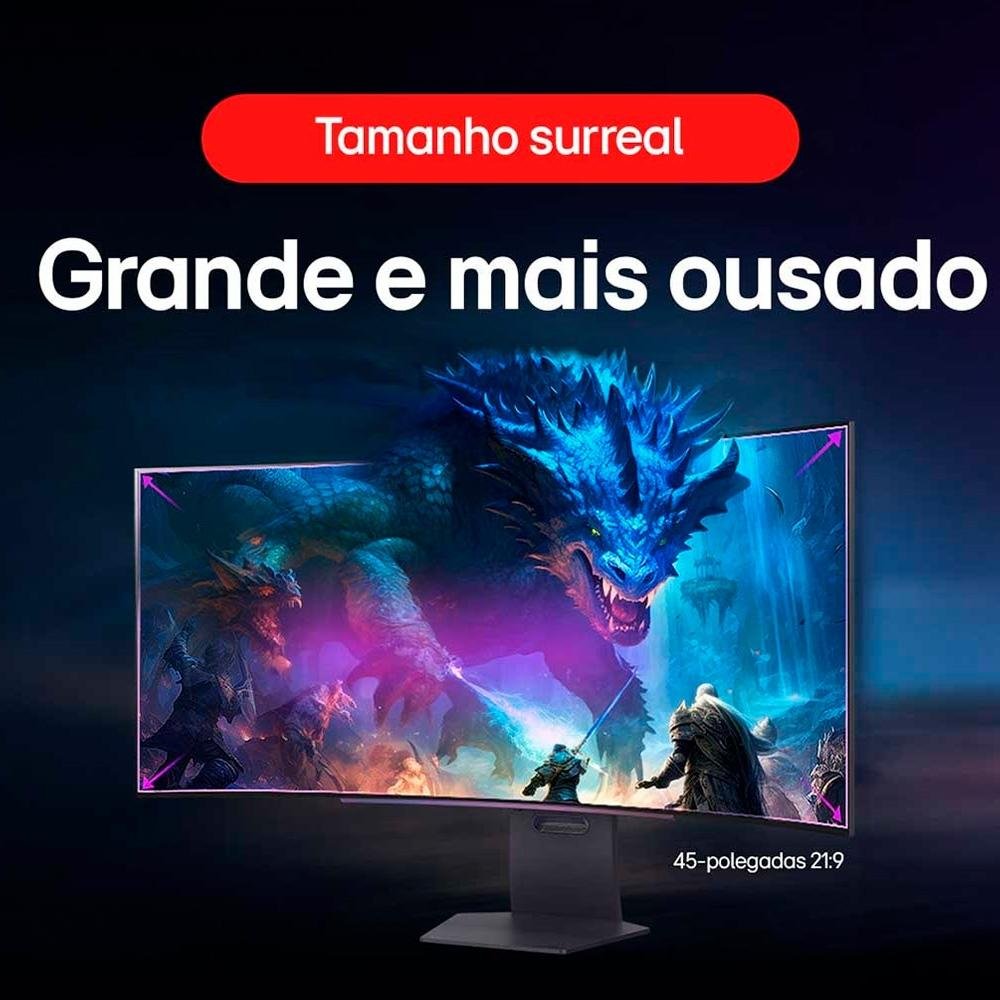 "Monitor Gamer Curvo LG UltraGear OLED 45"", 2K QHD, 240Hz, 0.03ms, FreeSync Premium Pro, G-Sync, HDR400  - 45GS95QE" - view 4