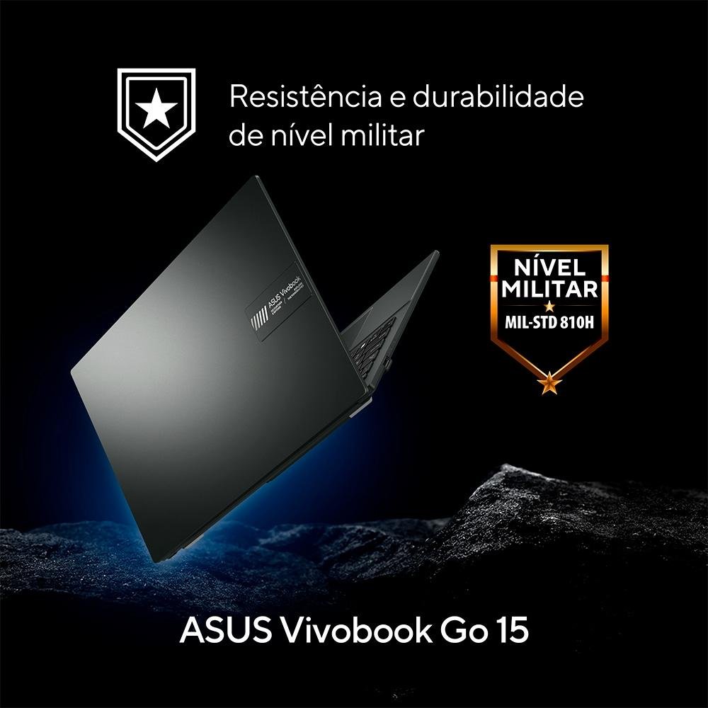 "Notebook ASUS VivoBook Go 15 E1504FA, AMD Ryzen 5 7520U, 8GB RAM, 512GB SSD, Tela 15.6"" FHD, KeepOS, Preto - E1504FA-NJ732" - view 5