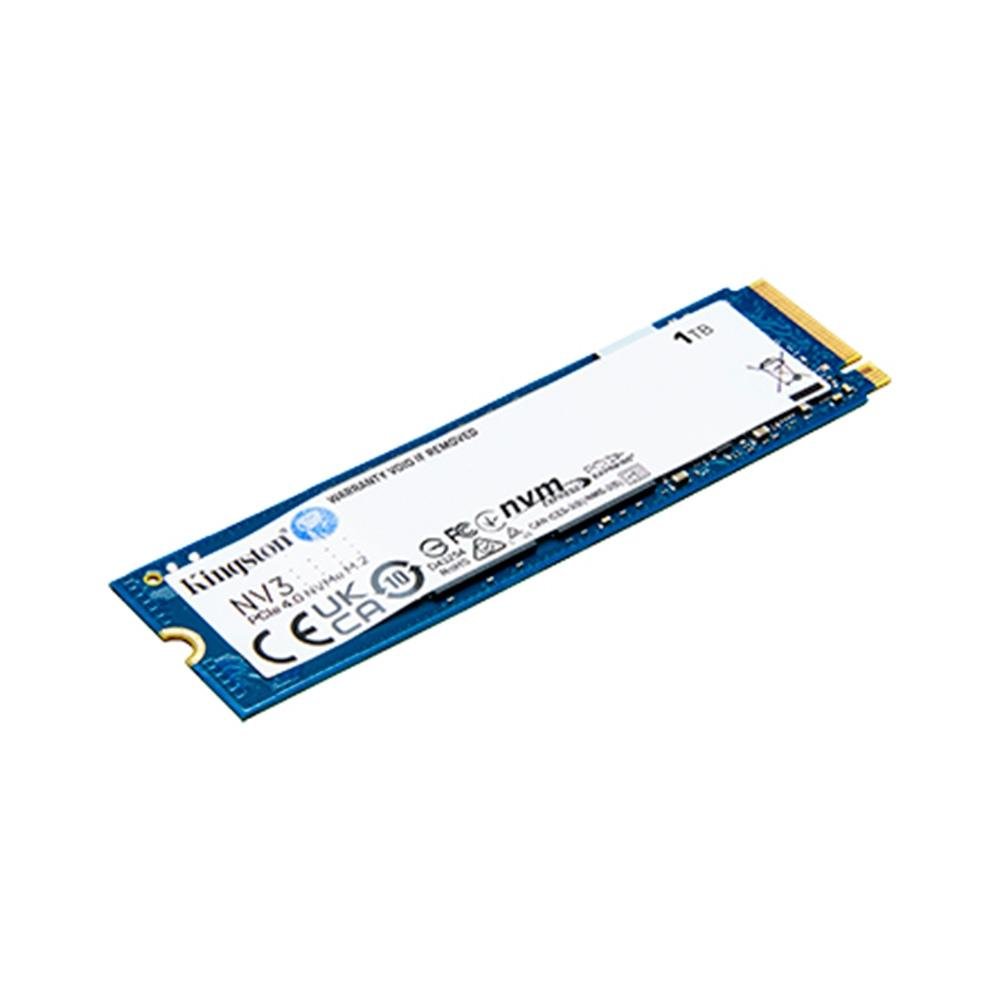 SSD Kingston NV3, 1 TB, M.2 2280, PCIe 4.0 x4, NVMe, Leitura: 6000 MB/s, Gravação: 4000 MB/s, Azul - SNV3S/1000G - view 2
