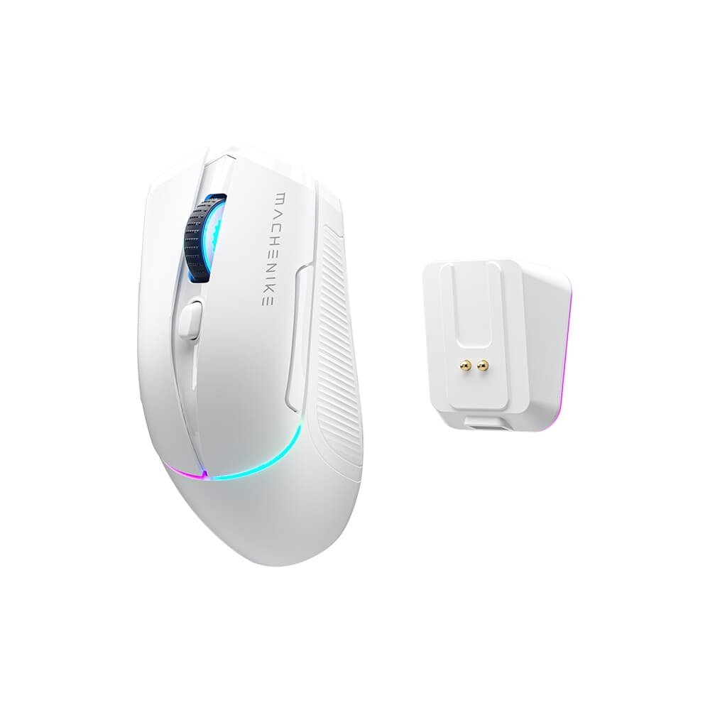 Mouse gamer Machenike L8 pro, RGB, Support 8K, 2.4GHz Wireles + DOCK RGB, Carregamento Sem Fio, Branco - JJ02G3006 - view 3