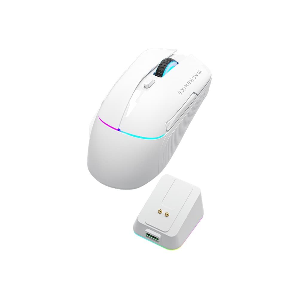 Mouse gamer Machenike L8 pro, RGB, Support 8K, 2.4GHz Wireles + DOCK RGB, Carregamento Sem Fio, Branco - JJ02G3006 - view 2