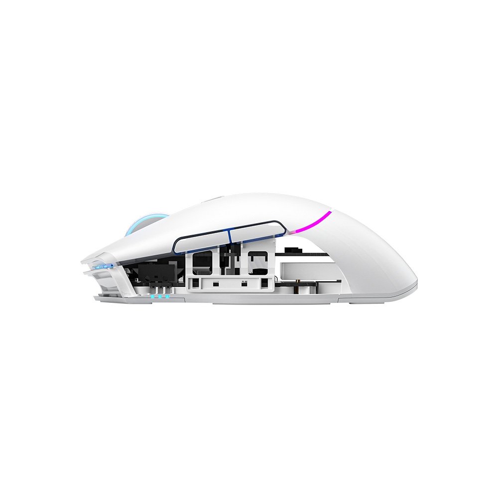 Imagem 6 de 10 do produto Mouse Gamer Machenike L8 Pro, RGB, Support 8K, 2.4GHz Wireles + DOCK RGB, Carregamento Sem Fio, Branco - JJ02G3006