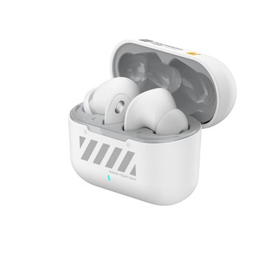 Fone Gamer TWS Gamer Machenike TH50, Bluetooth 5.4, Latência 40ms, ANC+ENC, Branco - TH50