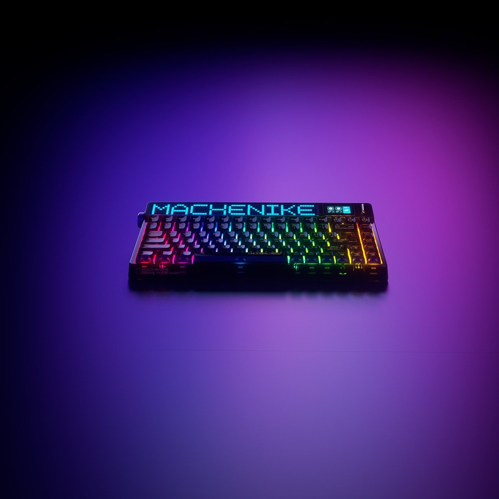 Teclado Mecânico Sem Fio Gamer Machenike KT84 Pro, Gasket, RGB, Switch ( Balão.info) Yellow, Preto - JJ02G2012 - foto 2