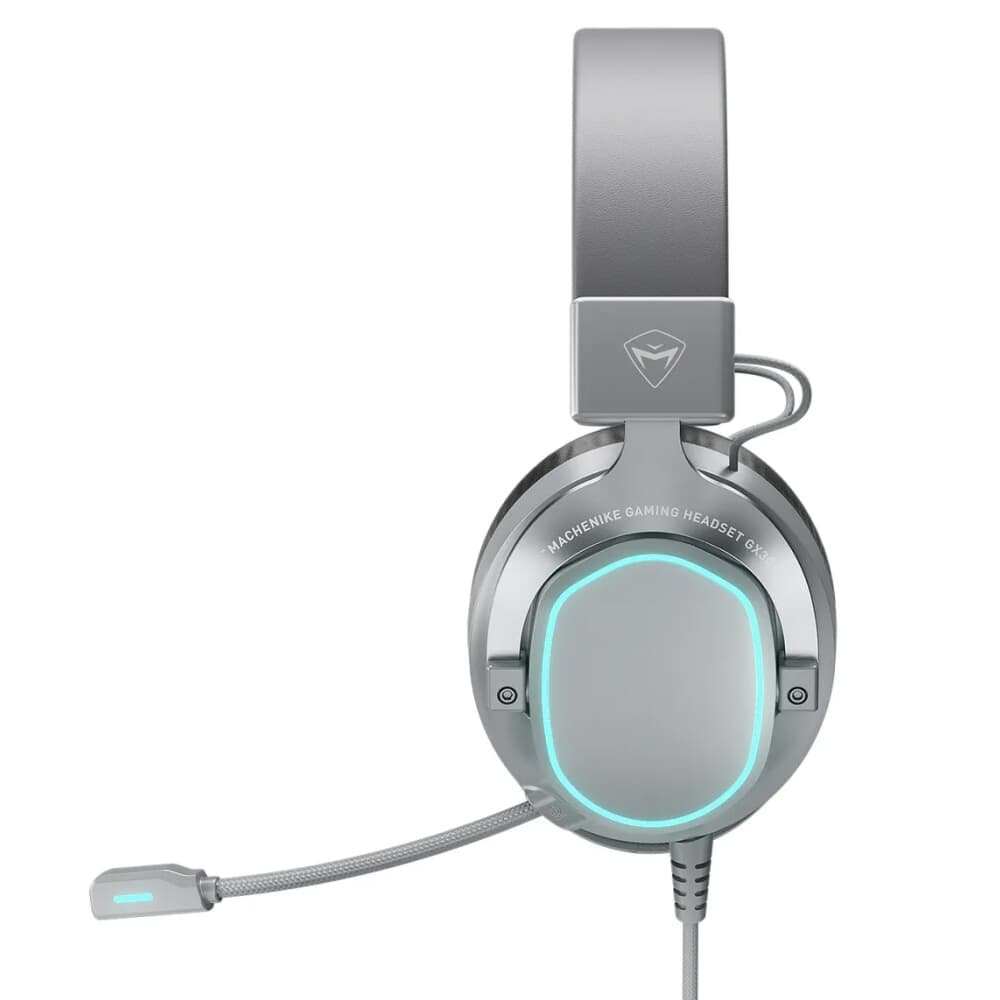 Headset Gamer Machenike GX30 com Drivers Duplos 50mm+13mm, Som Surround 7.1 2ª Geração, Unidade Estéreo Personalizada, Microfone Retrátil Omnidirecional, Cinza - JJ02G1001 - view 3