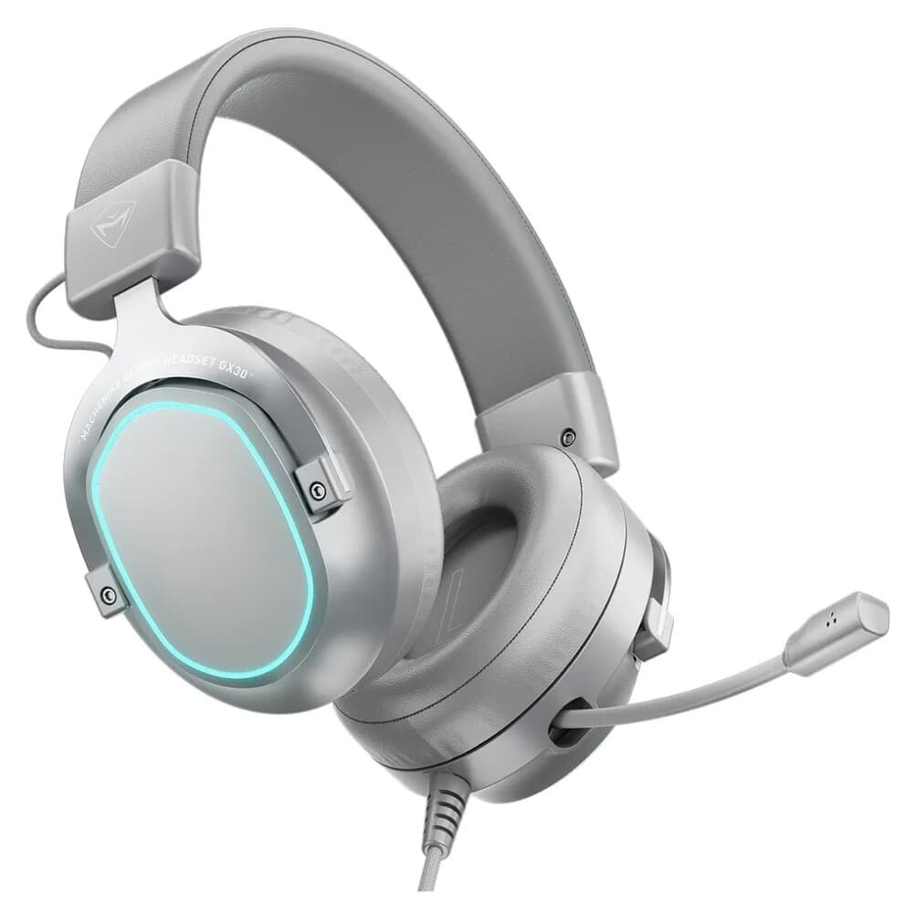 Headset Gamer Machenike GX30 com Drivers Duplos 50mm+13mm, Som Surround 7.1 2ª Geração, Unidade Estéreo Personalizada, Microfone Retrátil Omnidirecional, Cinza - JJ02G1001 - view 2
