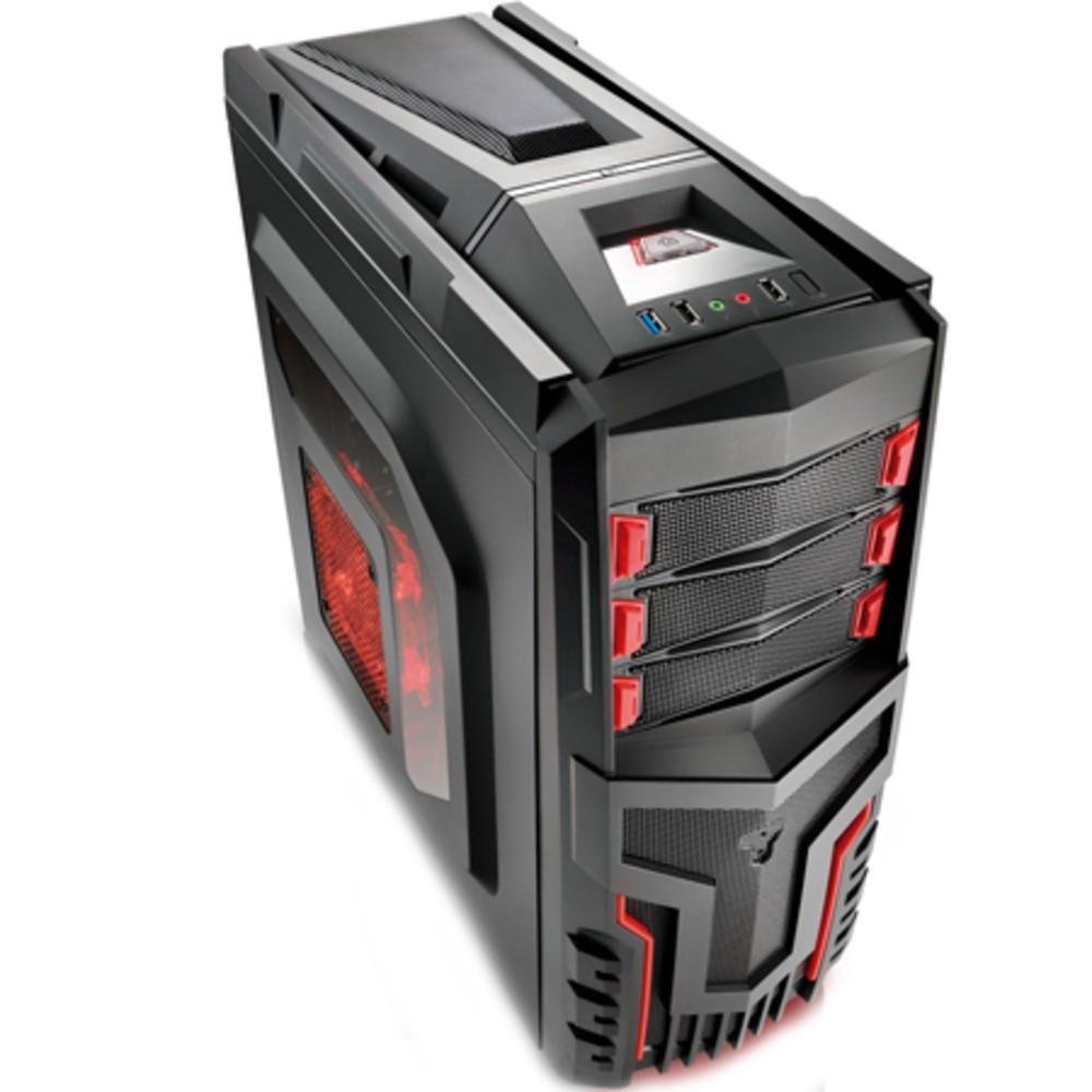 Gabinete Multilaser Gamer sem Fonte Cooler com LED GA124
