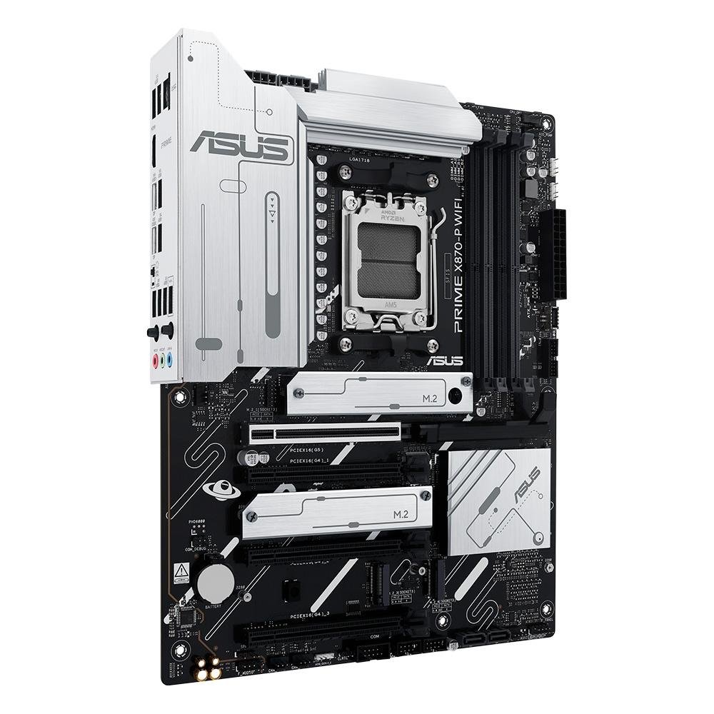 Imagem 2 de 6 do produto Placa Mãe Asus PRIME X870-P WIFI, AMD AM5, DDR5, WiFi 7, Preto  - 90MB1IS0-M0EAY0
