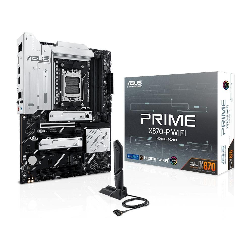 Imagem 5 de 6 do produto Placa Mãe Asus PRIME X870-P WIFI, AMD AM5, DDR5, WiFi 7, Preto  - 90MB1IS0-M0EAY0