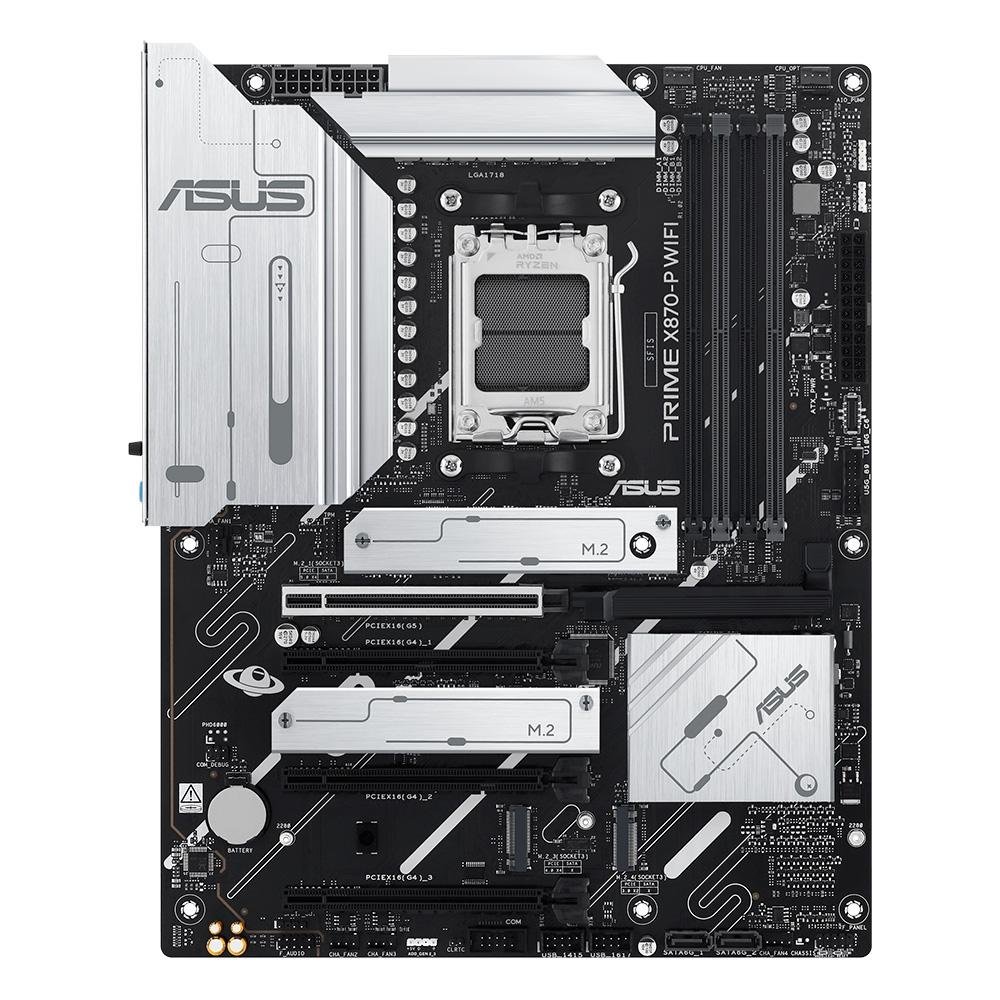 Placa Mãe Asus PRIME X870-P WIFI, AMD AM5, DDR5, WiFi 7, Preto  - 90MB1IS0-M0EAY0