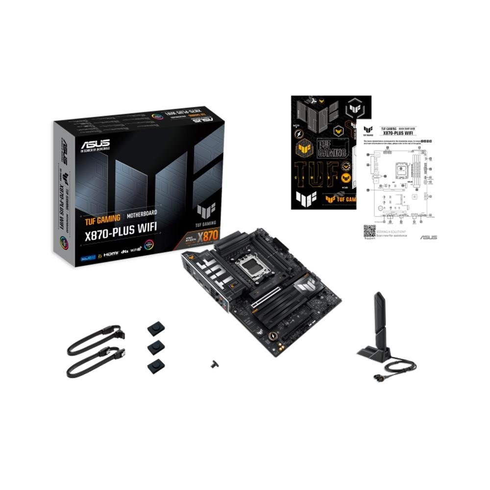 Placa-Mãe ASUS TUF GAMING X870-PLUS WIFI 7, AMD AM5, DDR5, WIFI, Preto - 90MB1IU0-M0EAY0 - view 6