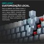 Teclado Mecânico Gamer Machenike K500-B61, RGB Switch Red, HotSwap, C/Fio, PT-BR, Cinza e Branco