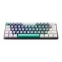 Teclado Mecânico Gamer Machenike K500-B61, RGB Switch Red, HotSwap, C/Fio, PT-BR, Cinza e Branco