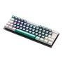 Teclado Mecânico Gamer Machenike K500-B61, RGB Switch Red, HotSwap, C/Fio, PT-BR, Cinza e Branco