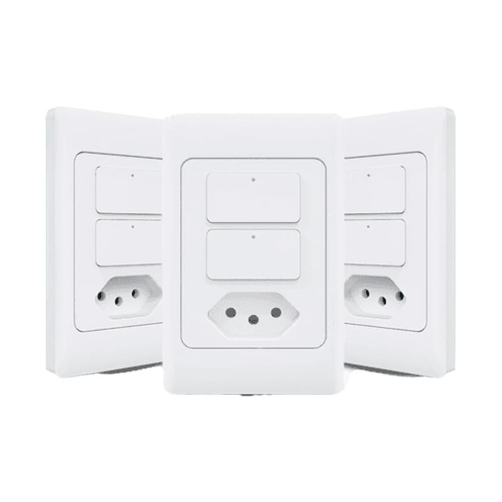 Interruptor Smart AGL KS825, Wi-Fi, Bivolt, Tomada e Interruptor Tecla, Branco - 1106166 - view 3