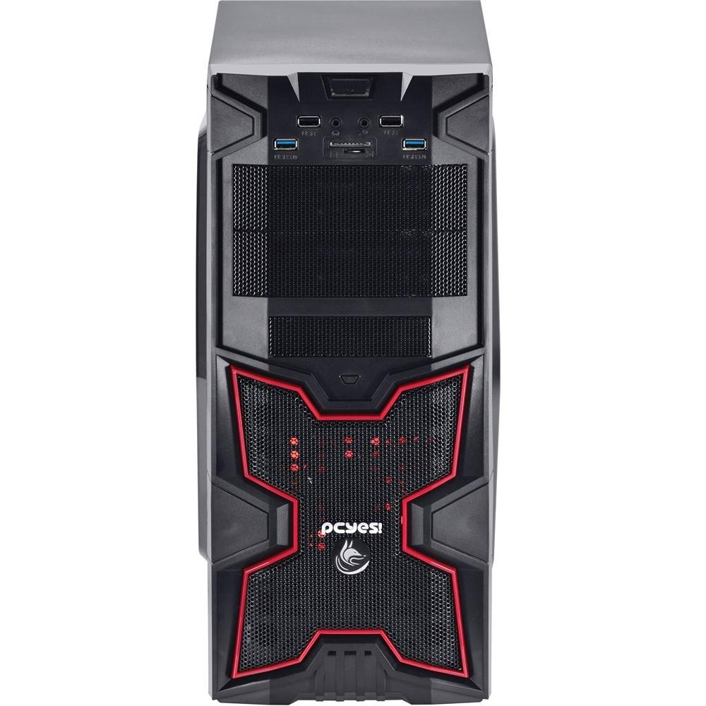 Imagem 8 de 8 do produto Gabinete PcYes Mid Tower Fox Vermelho sem Fonte 22600