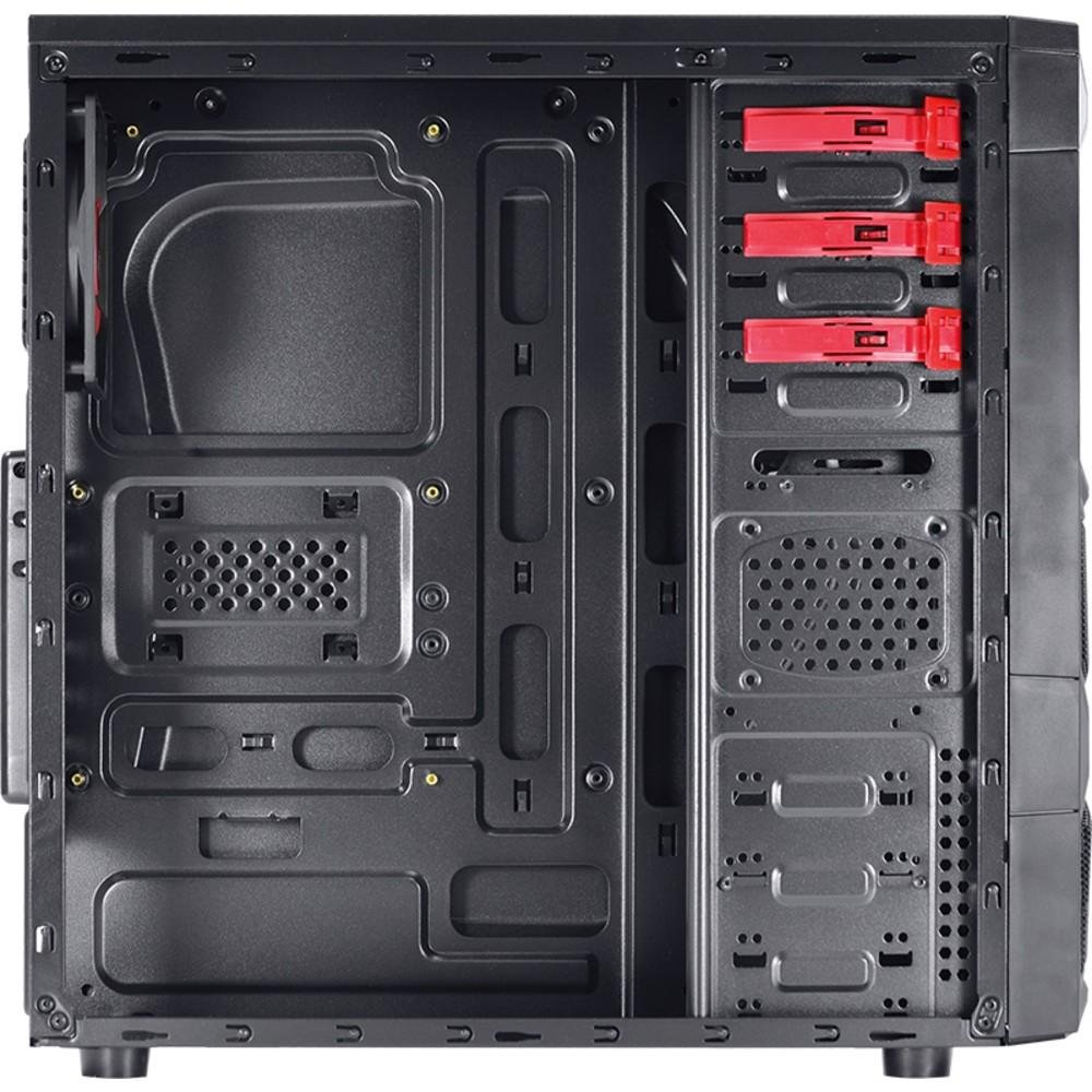 Imagem 3 de 8 do produto Gabinete PcYes Mid Tower Fox Vermelho sem Fonte 22600