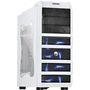 Gabinete Gamer PCYES mid-tower Rhino Branco com  3 fans LED Azul Lateral em acrílico – RHINOBCOAZ3FCA