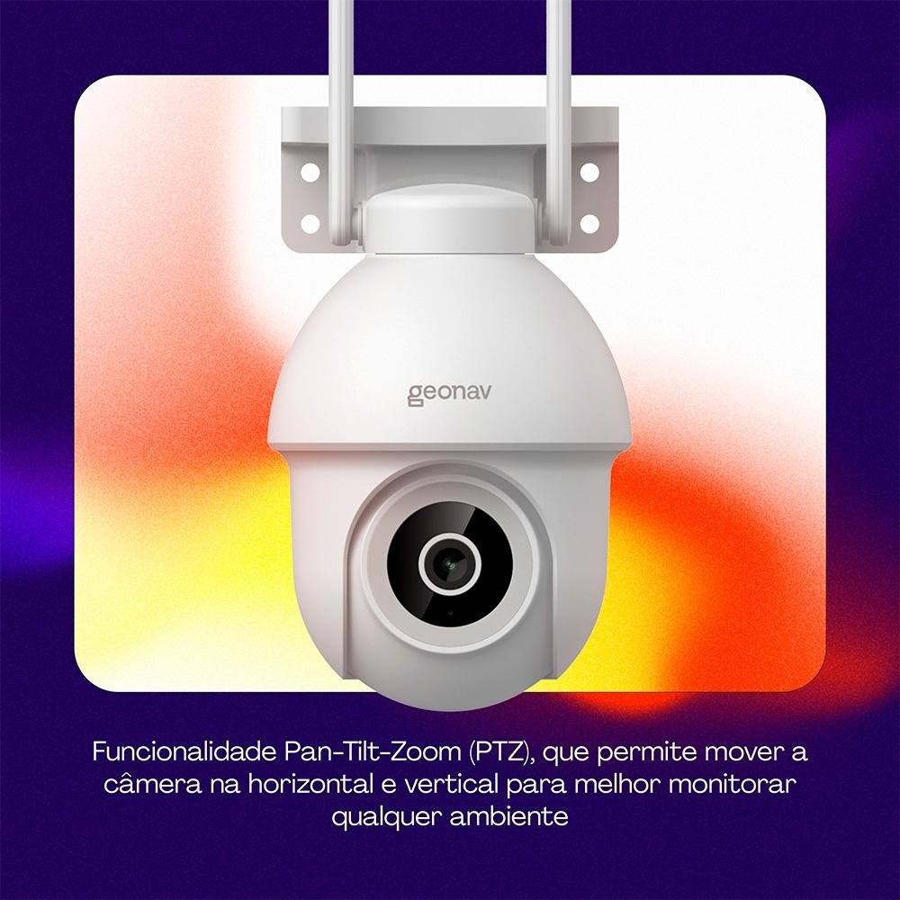 Câmera Inteligente Geonav Externa 360 Graus, PTZ, Wi-Fi WT - view 2