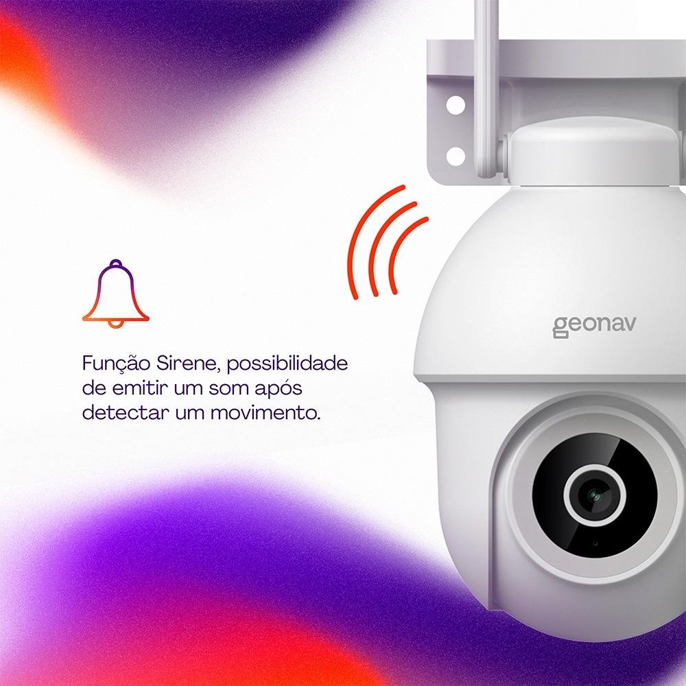 Câmera Inteligente Geonav Externa 360 Graus, PTZ, Wi-Fi WT - view 5
