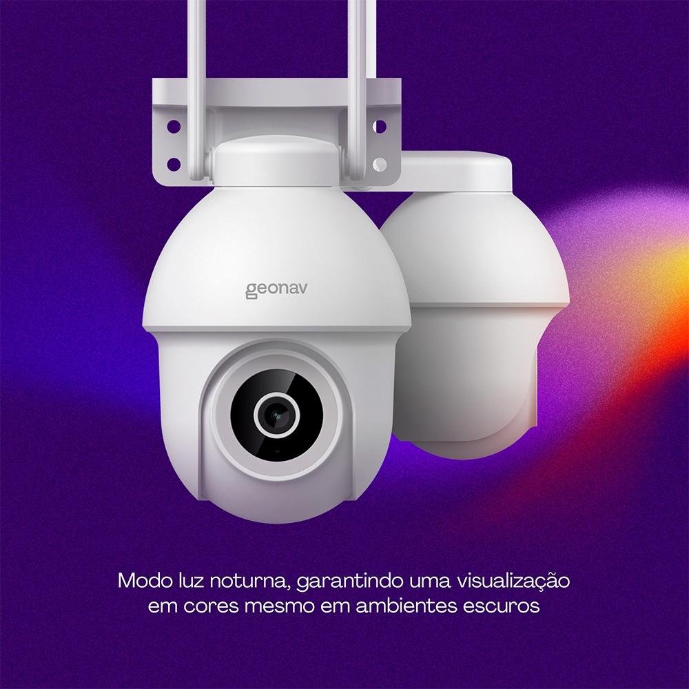 Câmera Inteligente Geonav Externa 360 Graus, PTZ, Wi-Fi WT - view 6