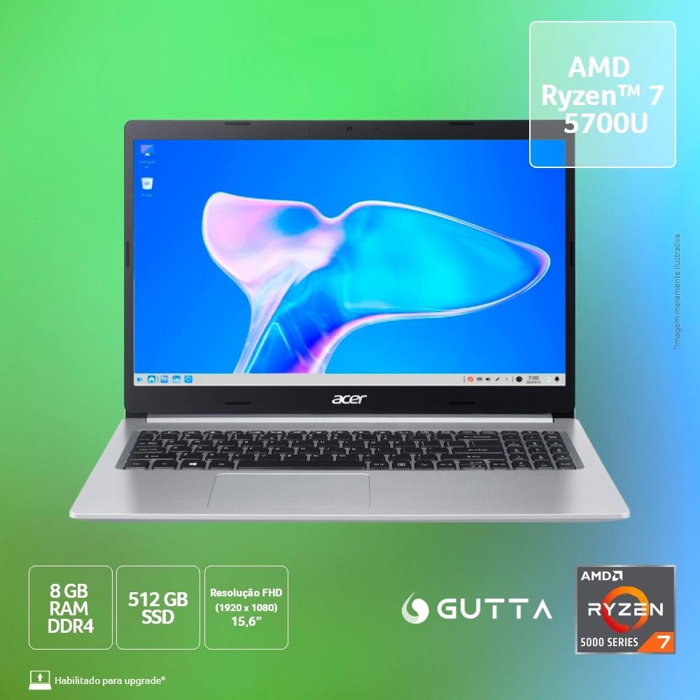 Notebook Acer Aspire 5 A515-45-R74D | KaBuM!