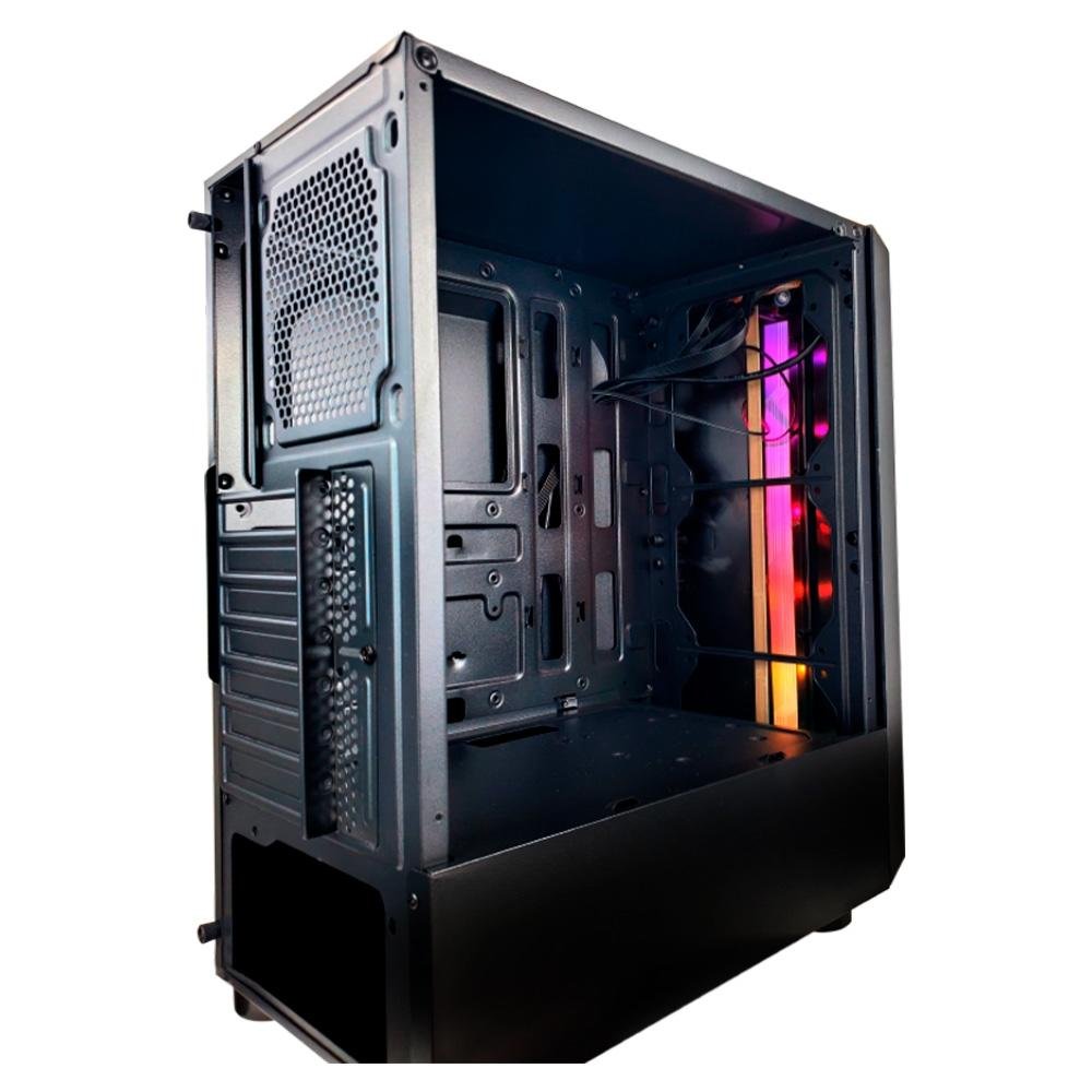 Gabinete Gamer Hayom GB1724, Mid Tower, ATX, Lateral em Vidro Temperado, Sem FANs, Preto ( Balão.info - view 3