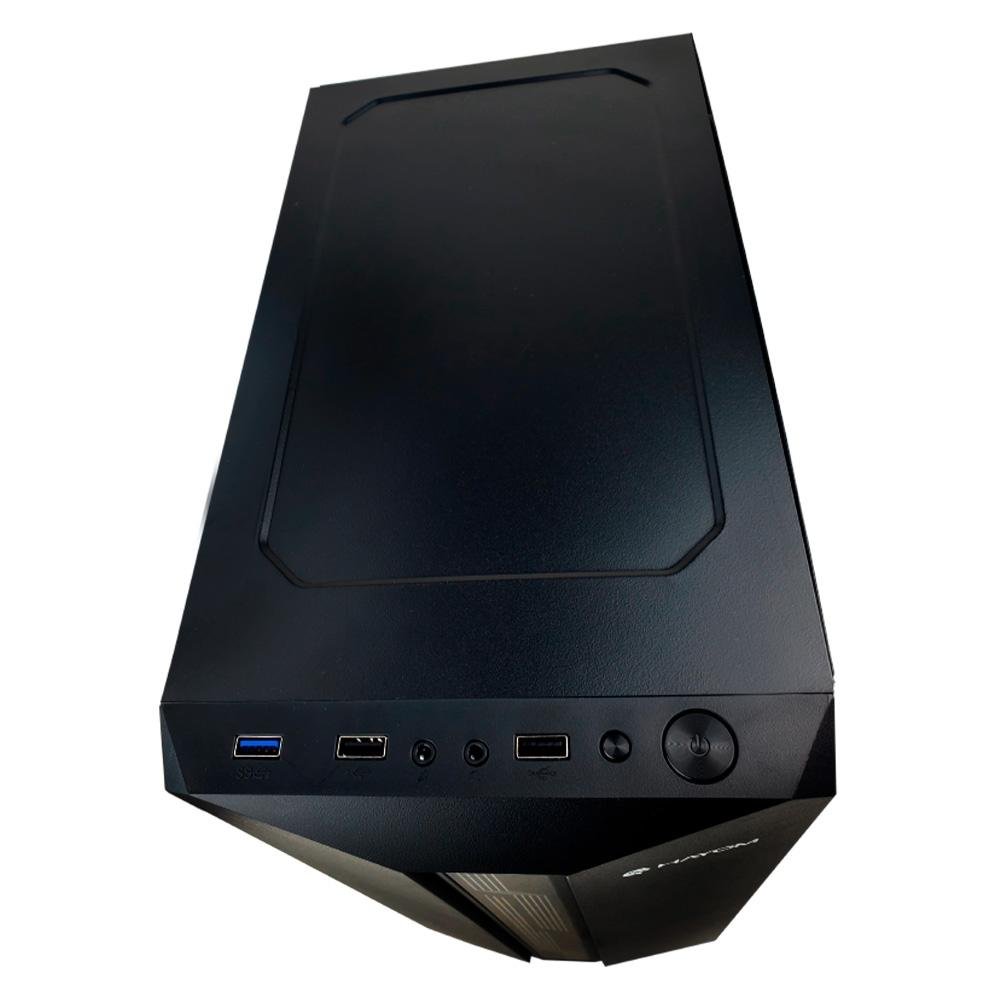 Gabinete Gamer Hayom GB1724, Mid Tower, ATX, Lateral em Vidro Temperado, Sem FANs, Preto ( Balão.info - view 4