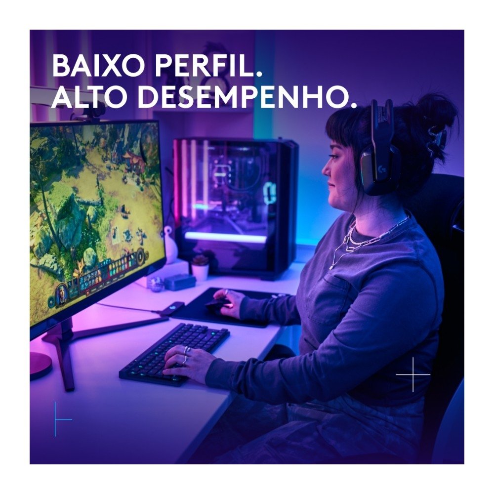 Teclado Sem Fio Mecânico Gamer ( Balão.info) G515, RGB, Bluetooth, com Design TKL,Tecnologia ( Balão.info), Preto - 920-( Balão.info - foto 2