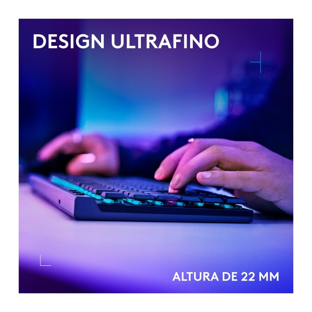 Teclado Sem Fio Mecânico Gamer Logitech G515, RGB, Bluetooth, com Design TKL,Tecnologia Lightspeed, Preto - 920-012423 - view 4