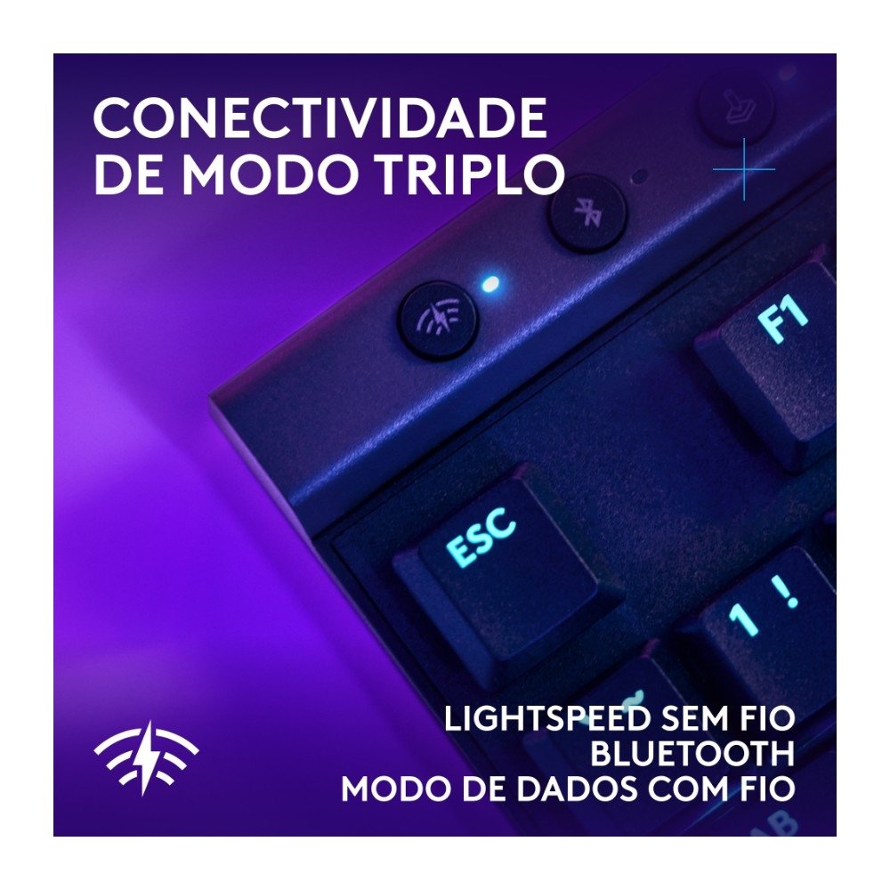 Teclado Sem Fio Mecânico Gamer ( Balão.info) G515, RGB, Bluetooth, com Design TKL,Tecnologia ( Balão.info), Preto - 920-( Balão.info - foto 5