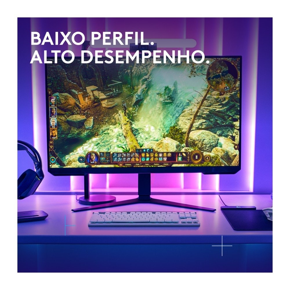 Teclado Sem Fio Mecânico Gamer ( Balão.info) G515, RGB, Bluetooth, com Design TKL,Tecnologia ( Balão.info), Branco - 920-( Balão.info - foto 2