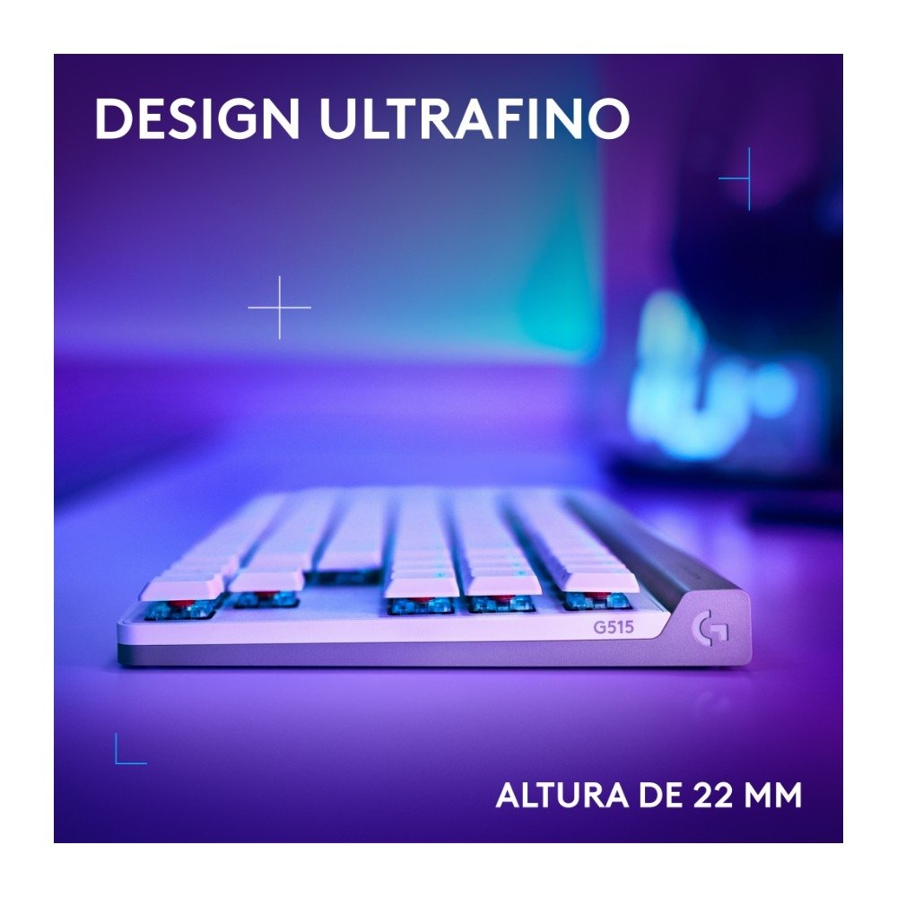 Teclado Sem Fio Mecânico Gamer ( Balão.info) G515, RGB, Bluetooth, com Design TKL,Tecnologia ( Balão.info), Branco - 920-( Balão.info - foto 4