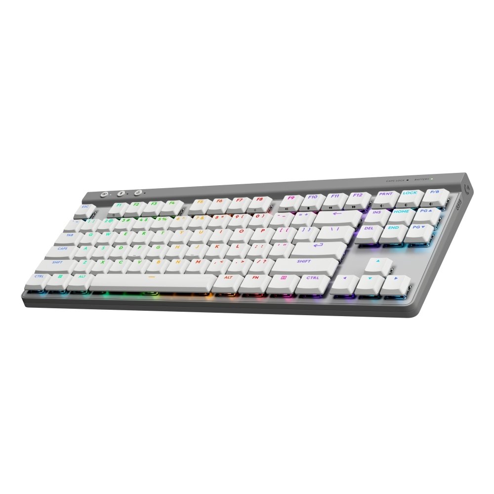 Teclado Sem Fio Mecânico Gamer Logitech G515, RGB, Bluetooth, com Design TKL,Tecnologia Lightspeed, Branco - 920-012535