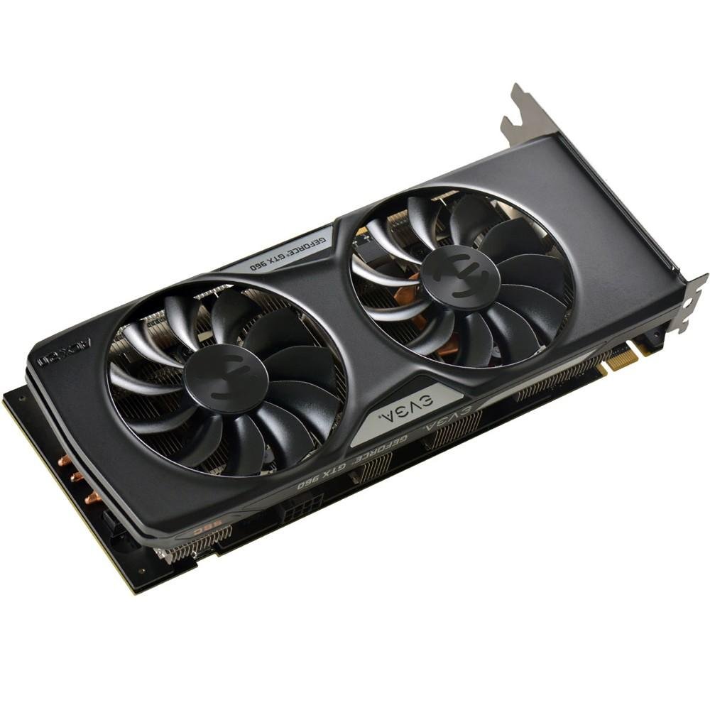 Placa de Vídeo VGA EVGA GeForce GTX960 4GB SSC ACX2.0+ DDR5 128 bits PCI-E 3.0 c/ Backplate 04G-P4-3966-KR