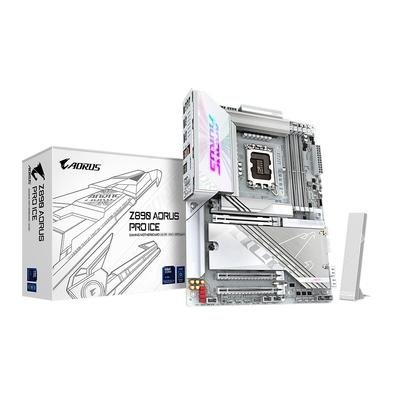 Placa-Mãe Gigabyte Z890 AORUS PRO ICE, Intel, ATX, DDR5, RGB, Wi-Fi 7, Bluetooth, Branco- Z890 AORUS PRO ICE