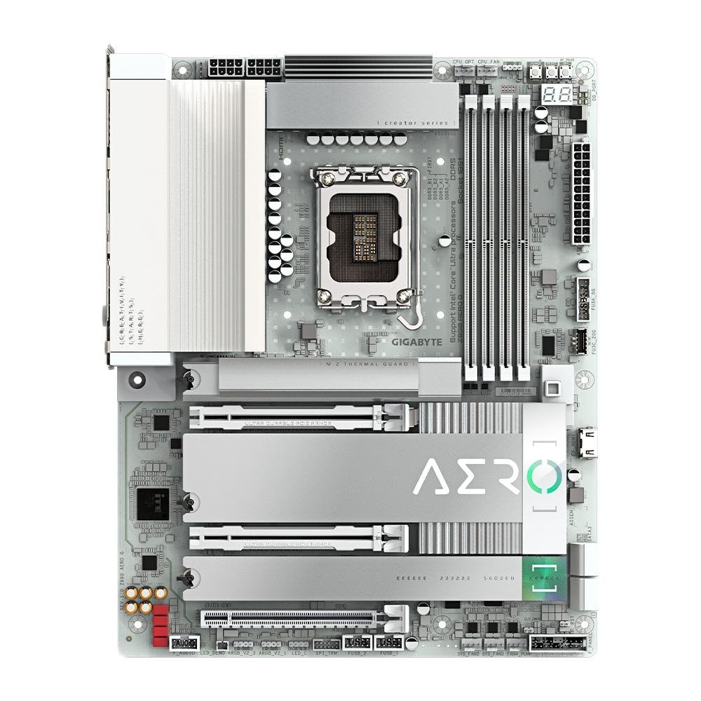 Imagem 2 de 6 do produto Placa Mãe Gigabyte Z890 AERO G, Intel, ATX, DDR5, RGB, Wi-Fi 7, Bluetooth - Z890 AERO G