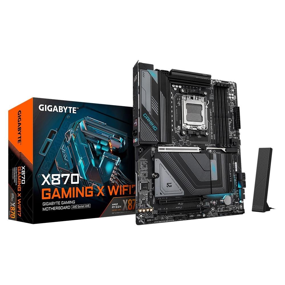 Placa Mãe Gigabyte X870 GAMING X WIFI7, AMD AM5, ATX, DDR5, LED RGB, Bluetooth, Wi-Fi 7 - X870 GAMING X WIFI7 8