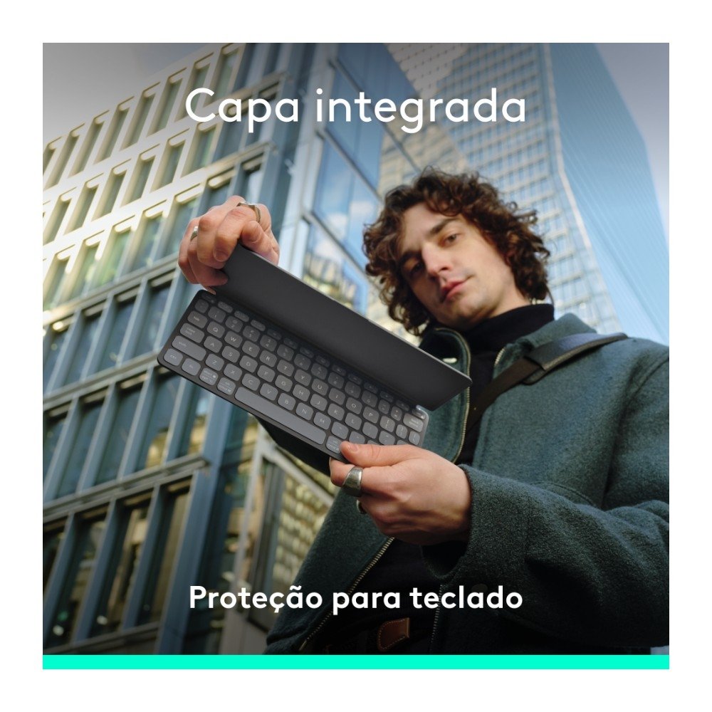 Teclado Sem Fio ( Balão.info) Keys-To-Go 2, Bluetooth, para Tablets, ( Balão.info), macOs, Windows, Capa Integrada, Grafite - 920-( Balão.info - foto 3